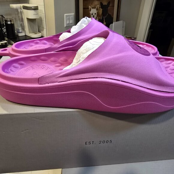 Adidas Women's Stella McCartney Slides Lilac Mule JS0266 Size 7 NEW PURPLE - Picture 6 of 16